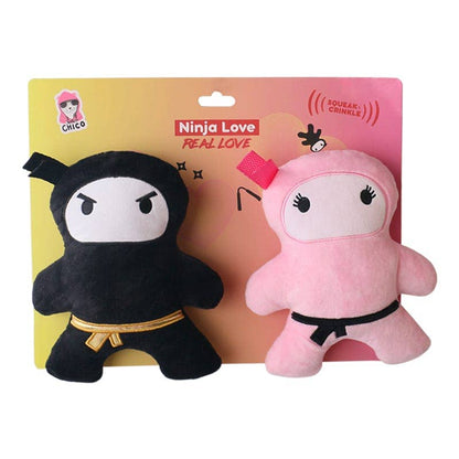 Jojo Modern Pets - Ninja Love Crinkle and Squeaky Plush Dog Chew Toy Gift Set