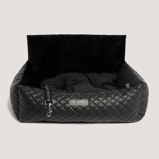 NANDOG FLORIDA - LARGE BLACK VEGAN LEATHER CAR SEAT