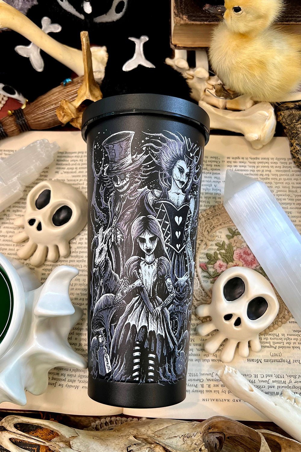 Alice in Wonderland Cold Brew Tumbler with Straw