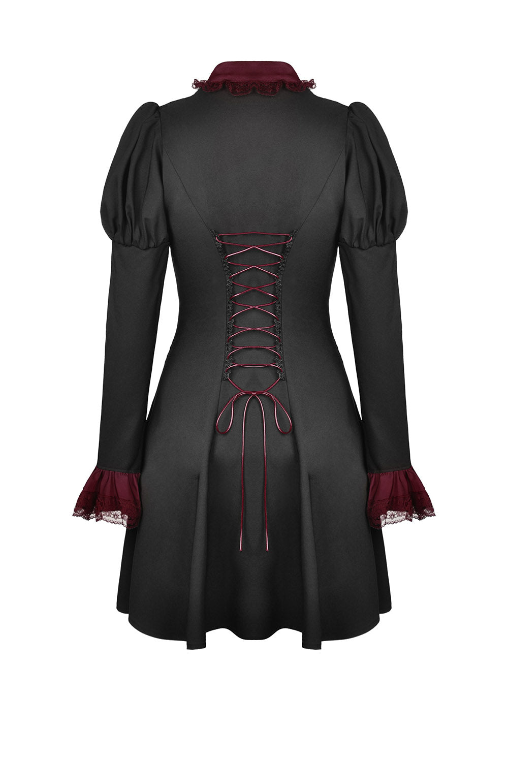 Autumnal Goth Ruffle Dress