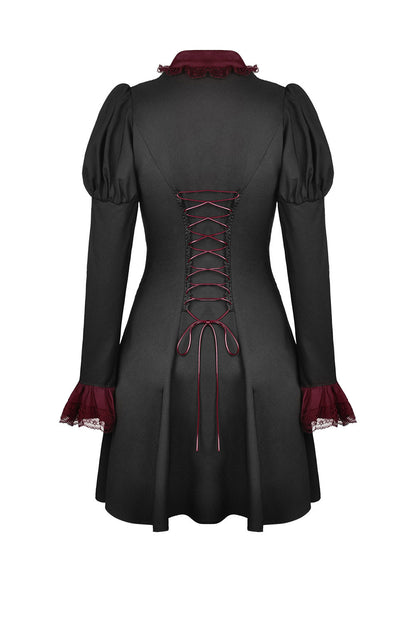 Autumnal Goth Ruffle Dress