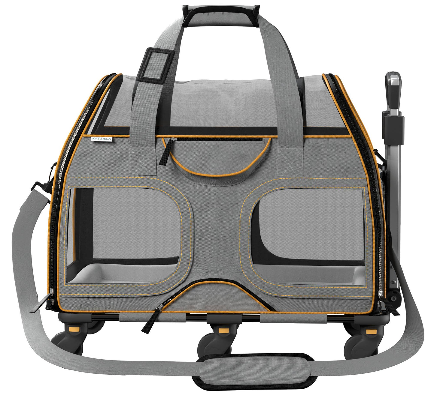 Katziela - Luxury Rider Pet Carrier with Removable Wheels - 4 Colors