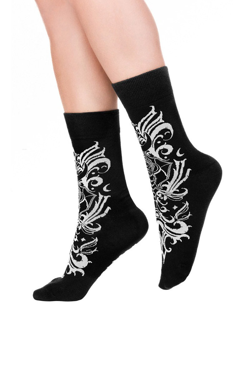 Bat Baroque Jacquard Socks