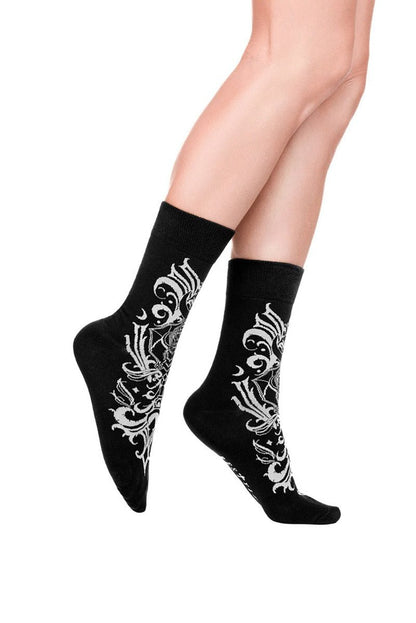 Bat Baroque Jacquard Socks
