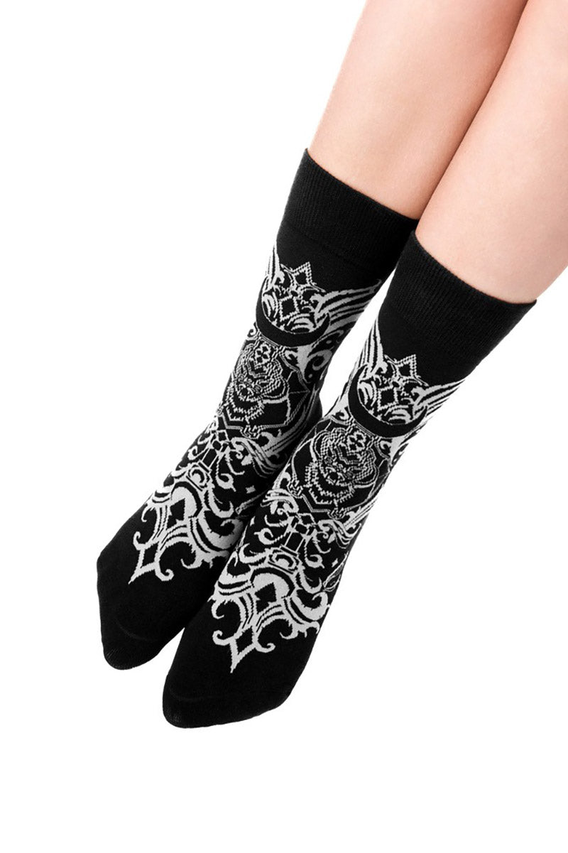 Bat Baroque Jacquard Socks