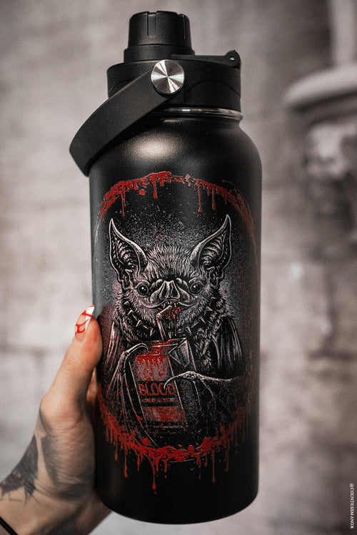 Bat Blood Snack Time 32 Oz Water Bottle