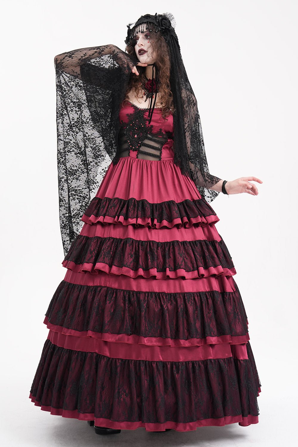 Black Madonna Long Gothic Veil