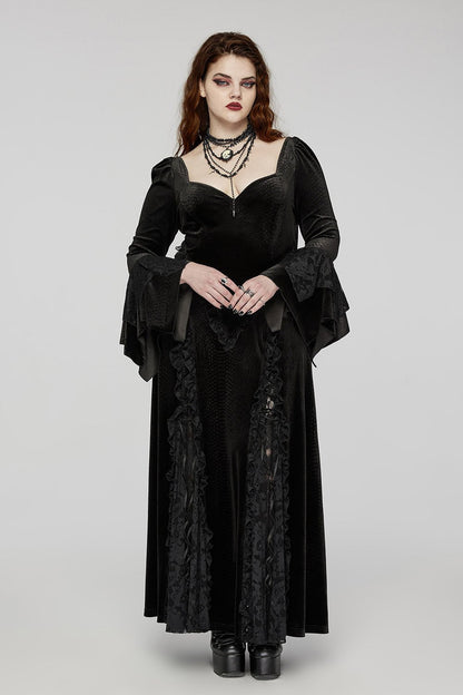 Black Majesty Vampire Goth Dress [Plus Size]