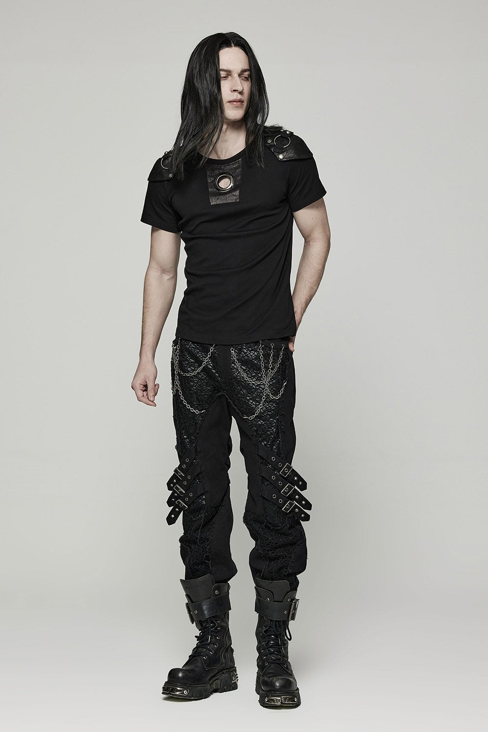 Black Metal Distressed Top