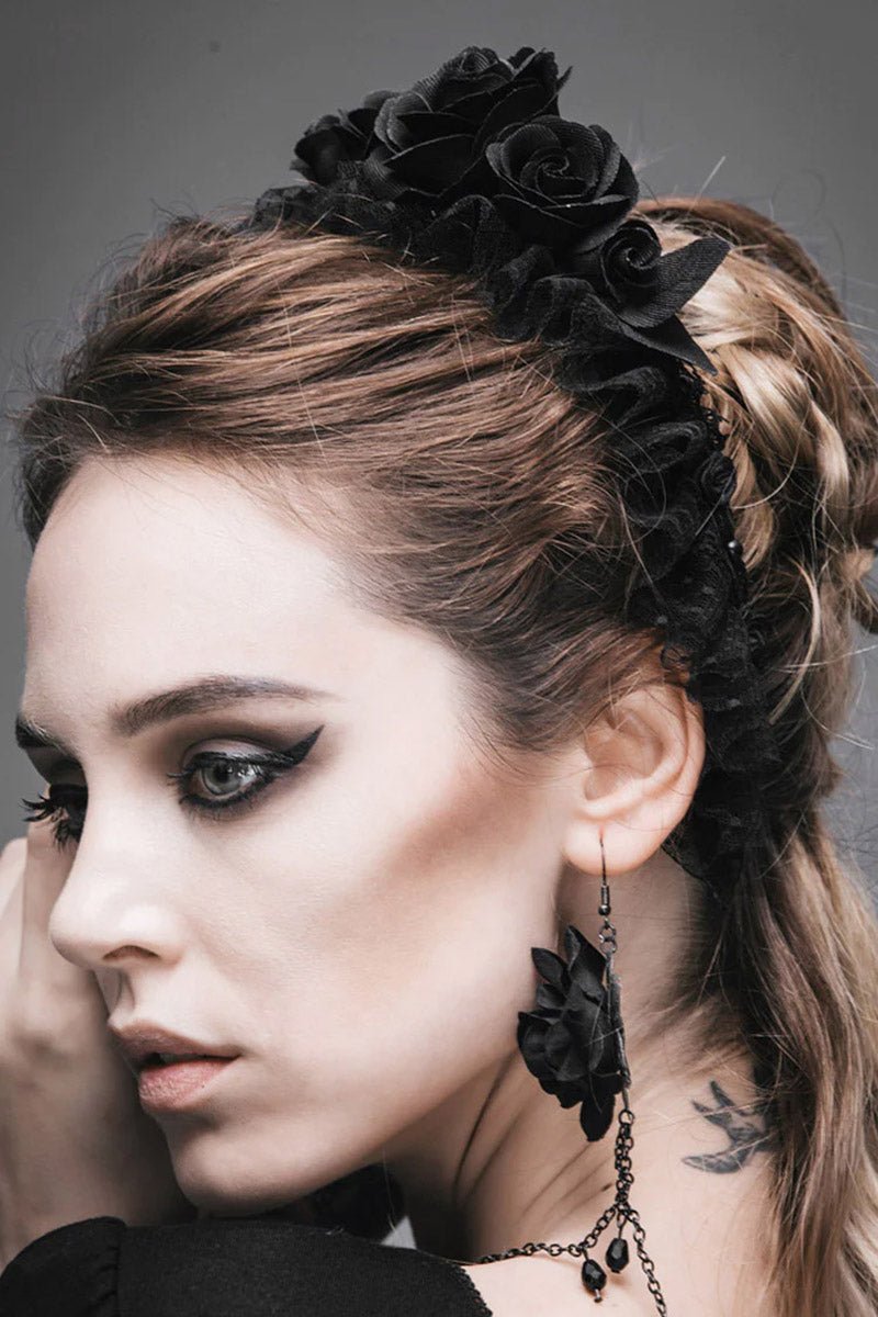 Black Rose Headband