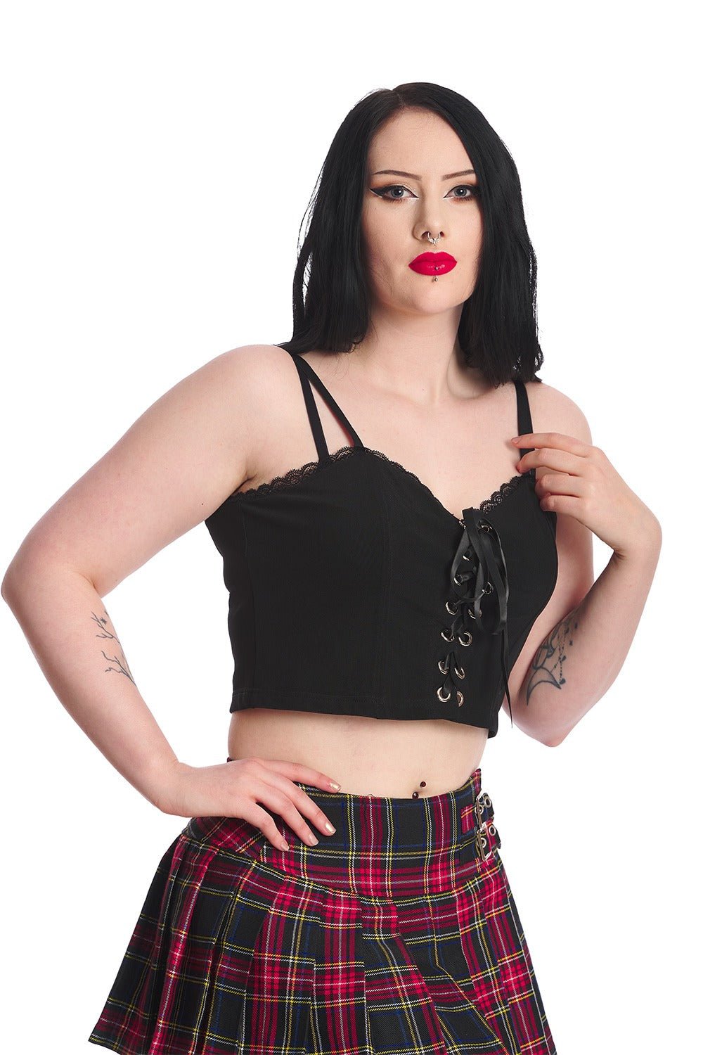 Black Ruffles Crop Top