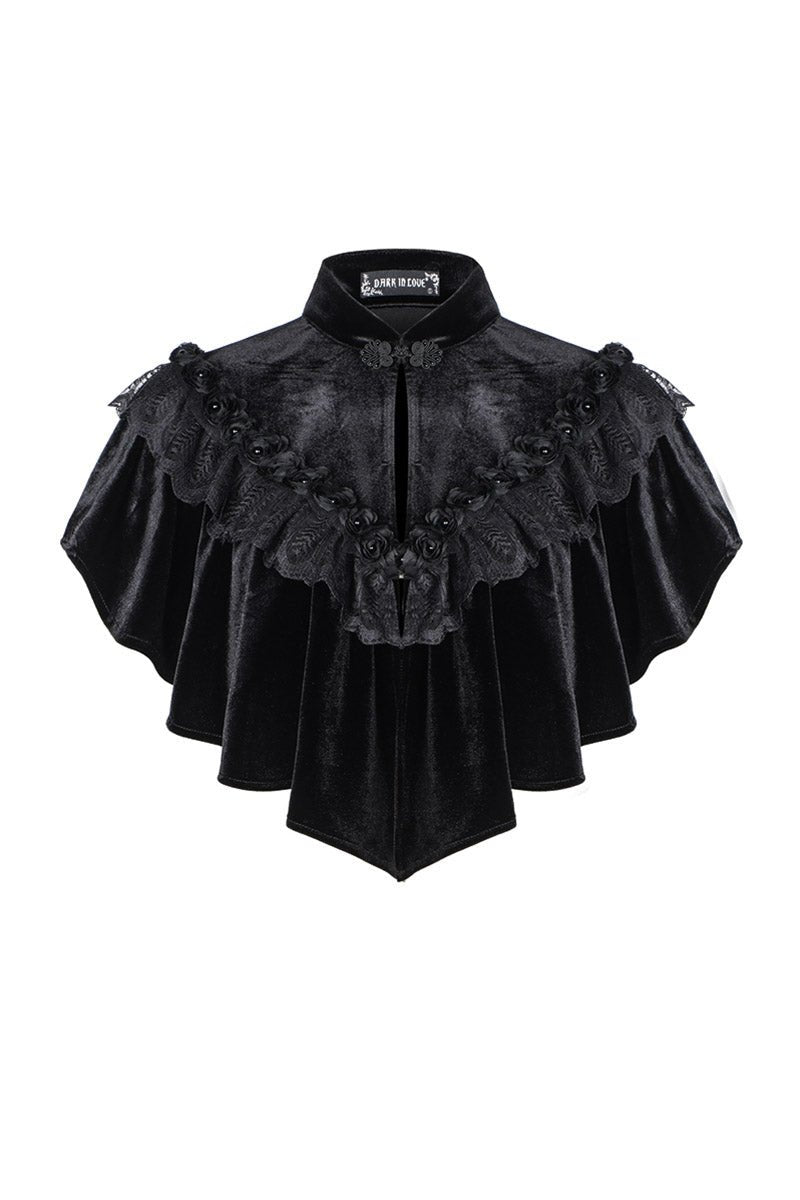 Black Seance Velvet Cape