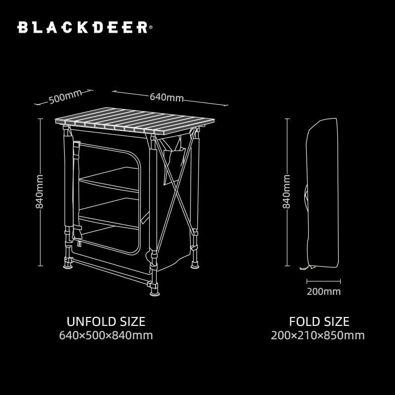 BLACKDEER Foldable Kitchen Storage