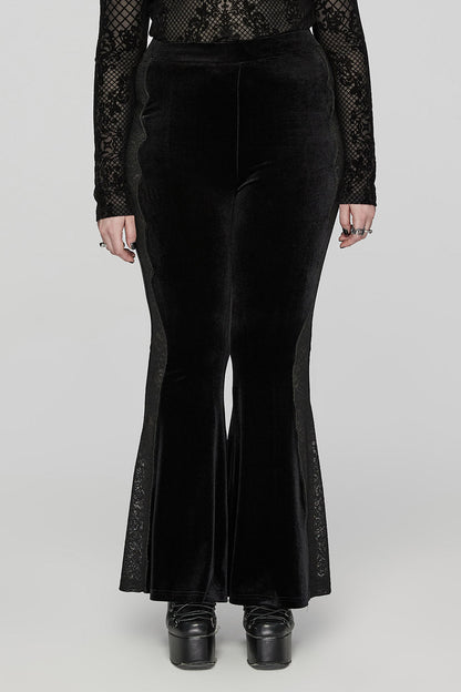 Blairwitch Black Velvet Bell Bottoms [Plus Size]