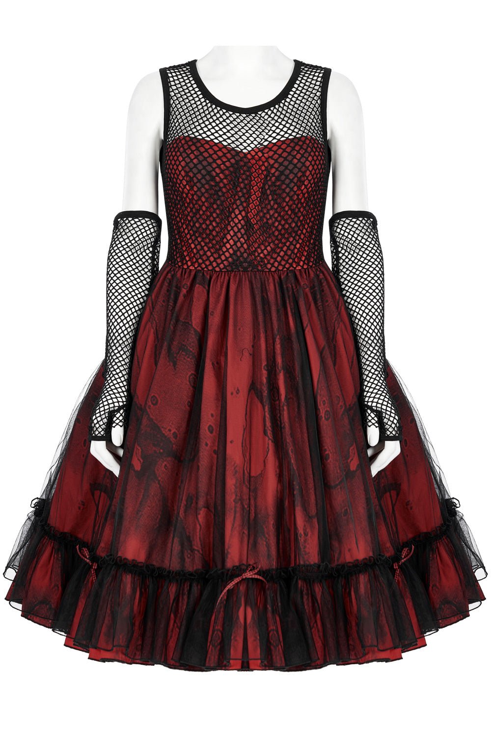 Bleeding Baby Doll Dress Set [RED/BLACK]