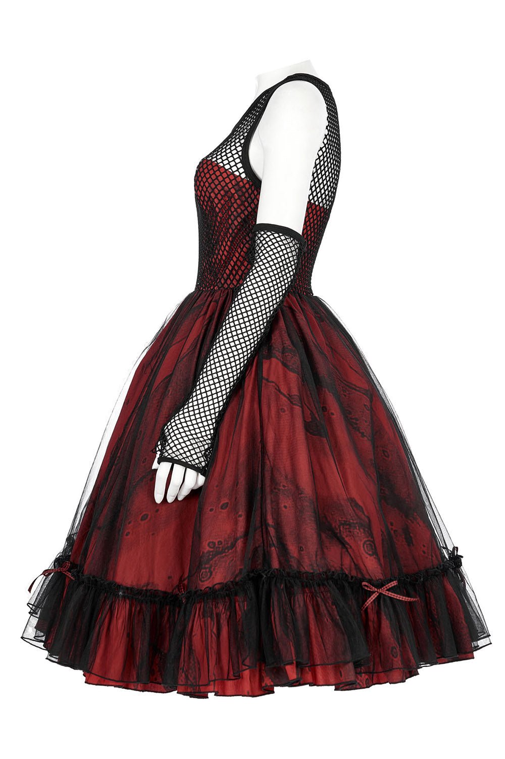 Bleeding Baby Doll Dress Set [RED/BLACK]