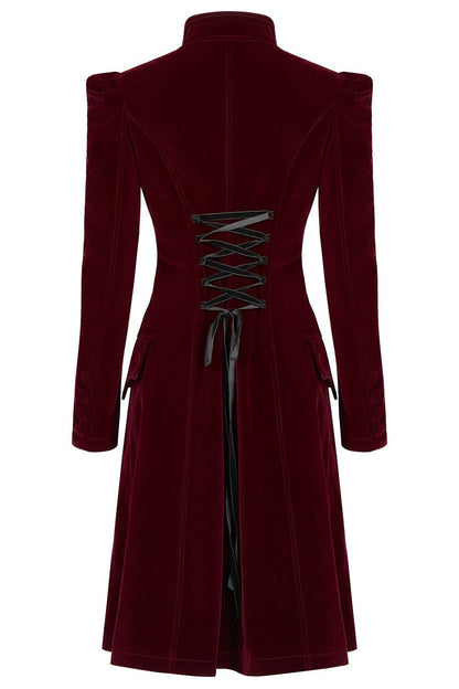 Bleeding Rose Velvet Coat [RED]
