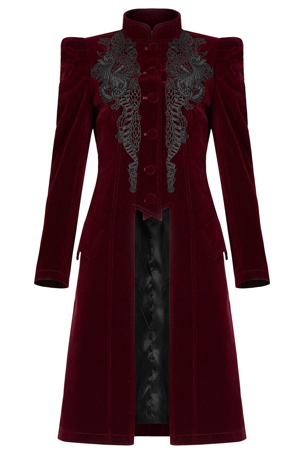 Bleeding Rose Velvet Coat [RED]