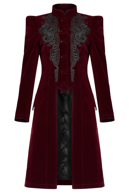 Bleeding Rose Velvet Coat [RED]
