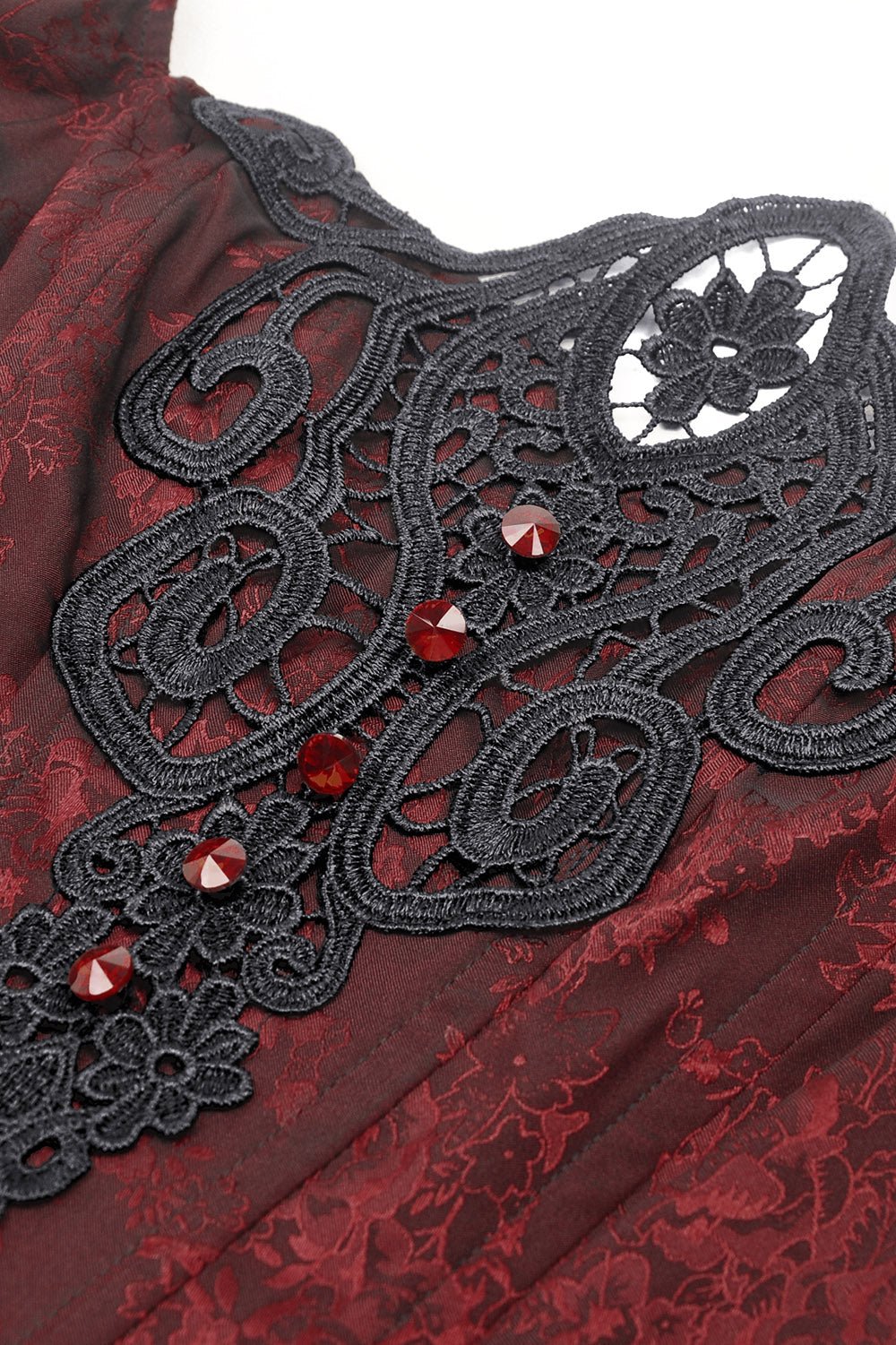Blood Court Puffed Sleeve Gothic Dress