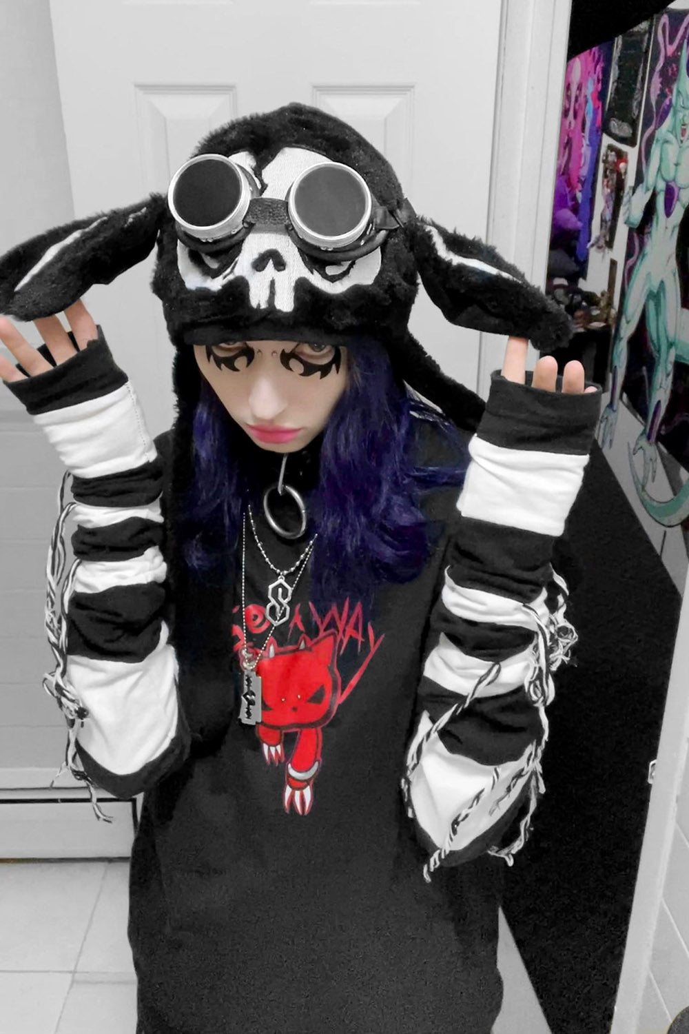 Bone Bunny Hat [BLACK]