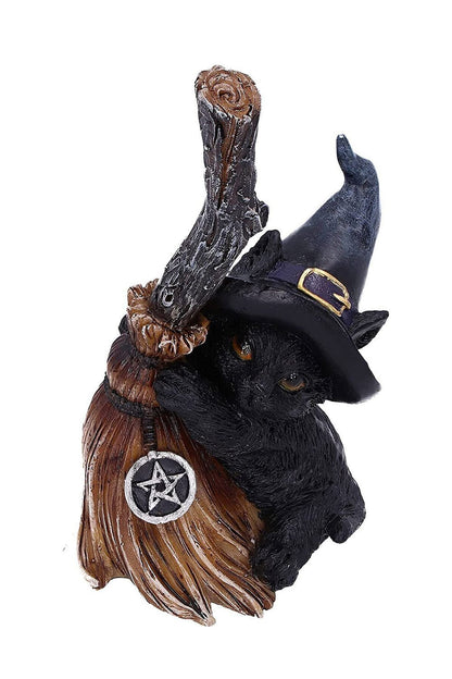 Broom Guard Black Cat Statue