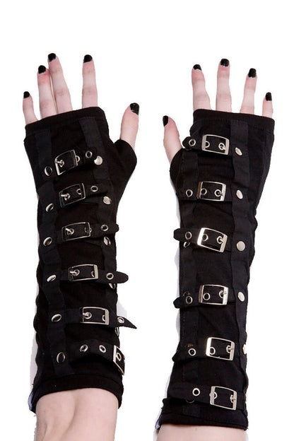 Buckle Armwarmers [BLACK/SILVER]