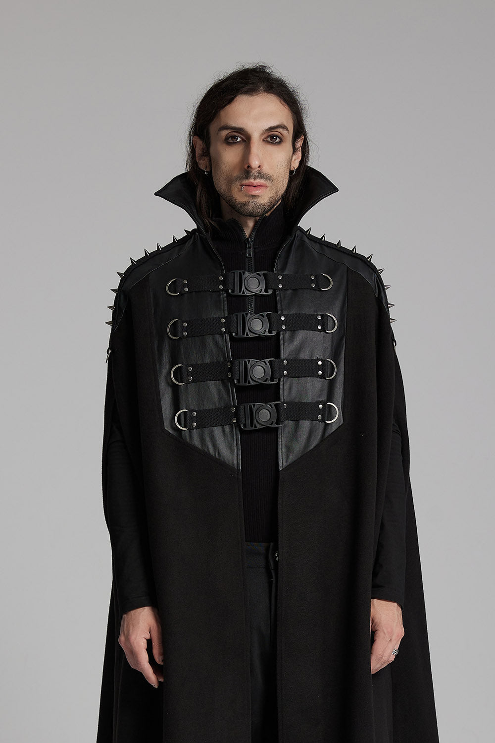 Black Vatican Spiked Cape