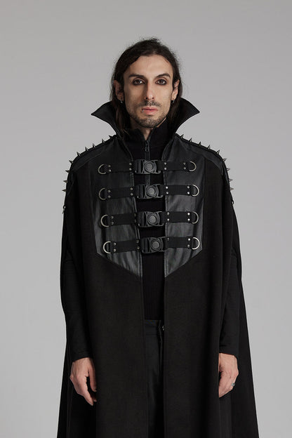 Black Vatican Spiked Cape