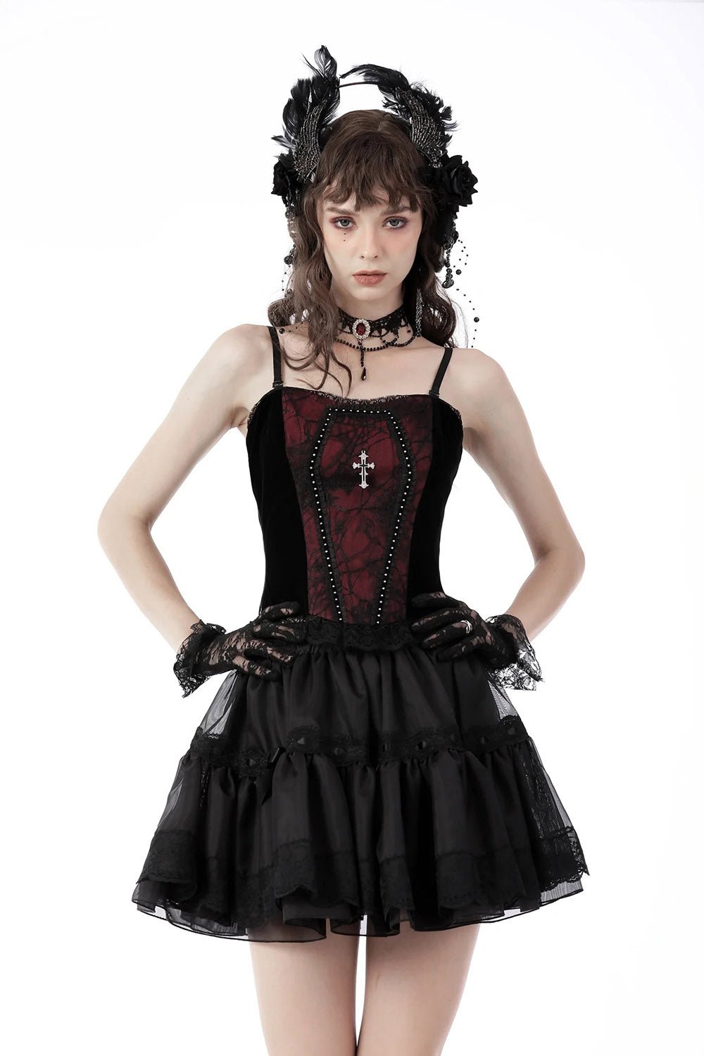 Burgundy Blood Ruffle Top