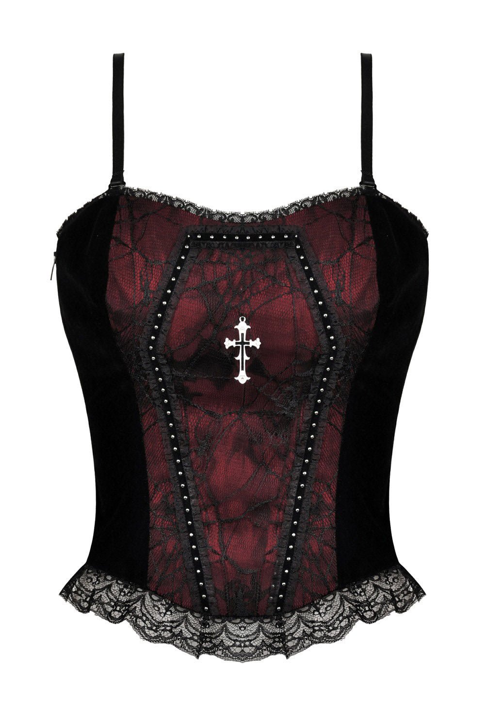 Burgundy Blood Ruffle Top