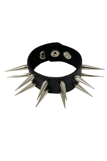 Cadaverous Cone Sharp Spike Cuff Bracelet
