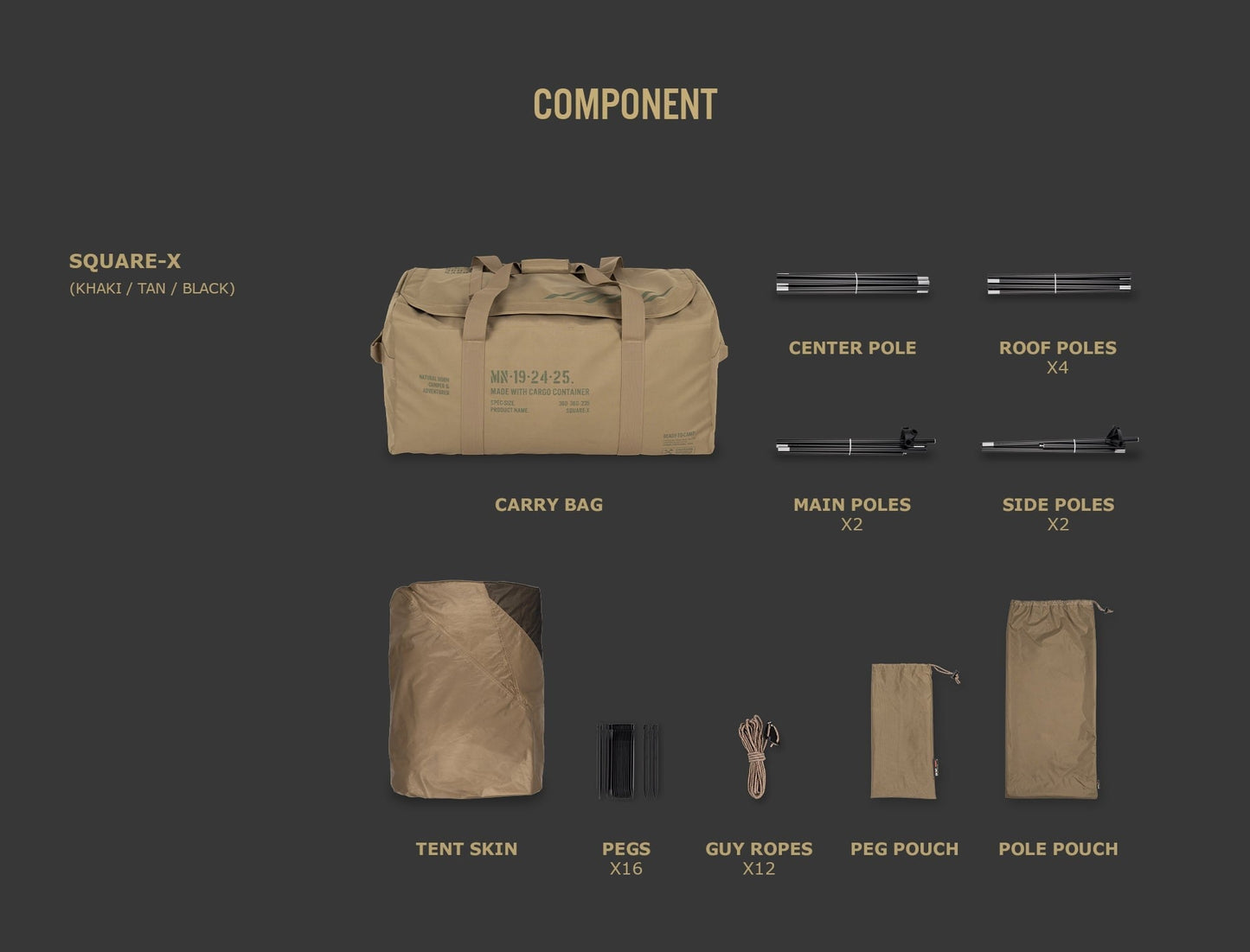 CARGO Square-X Tent