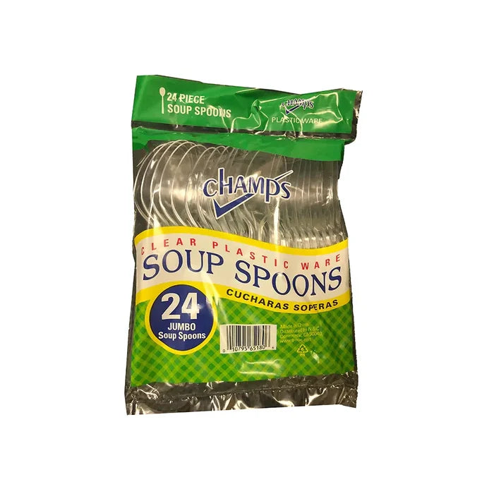 Wholesale Champs Plastic Large Soupspoon 24ct- Heavy-duty utensils at Mexmax INC.