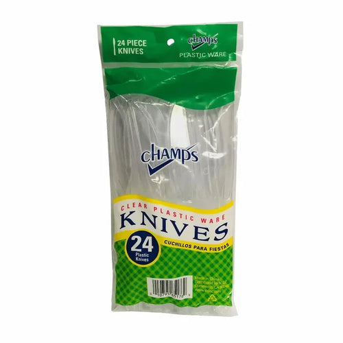 Champs Plastic Knife Clear Heavy Duty - 24 ct
