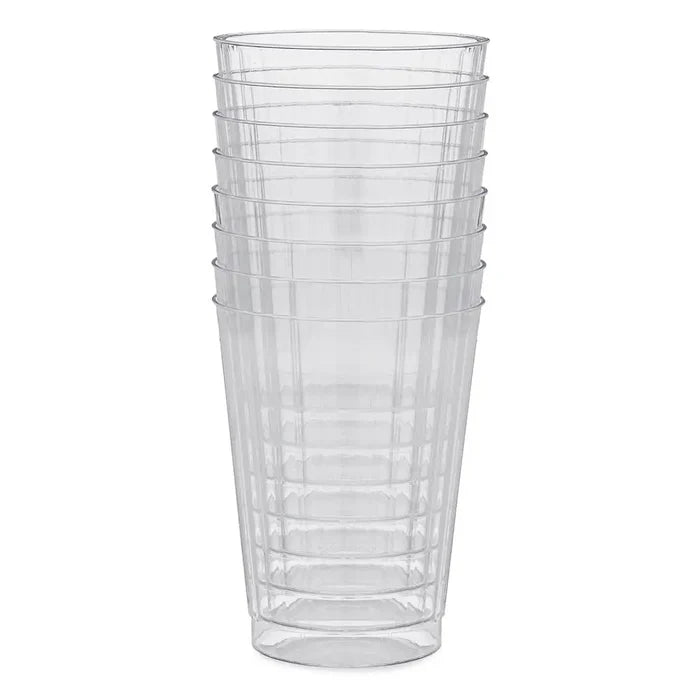 Wholesale Champs 12oz Tumbler Fluted 8ct (Clear - Polystyrene) - Perfect for drinks at Mexmax INC.