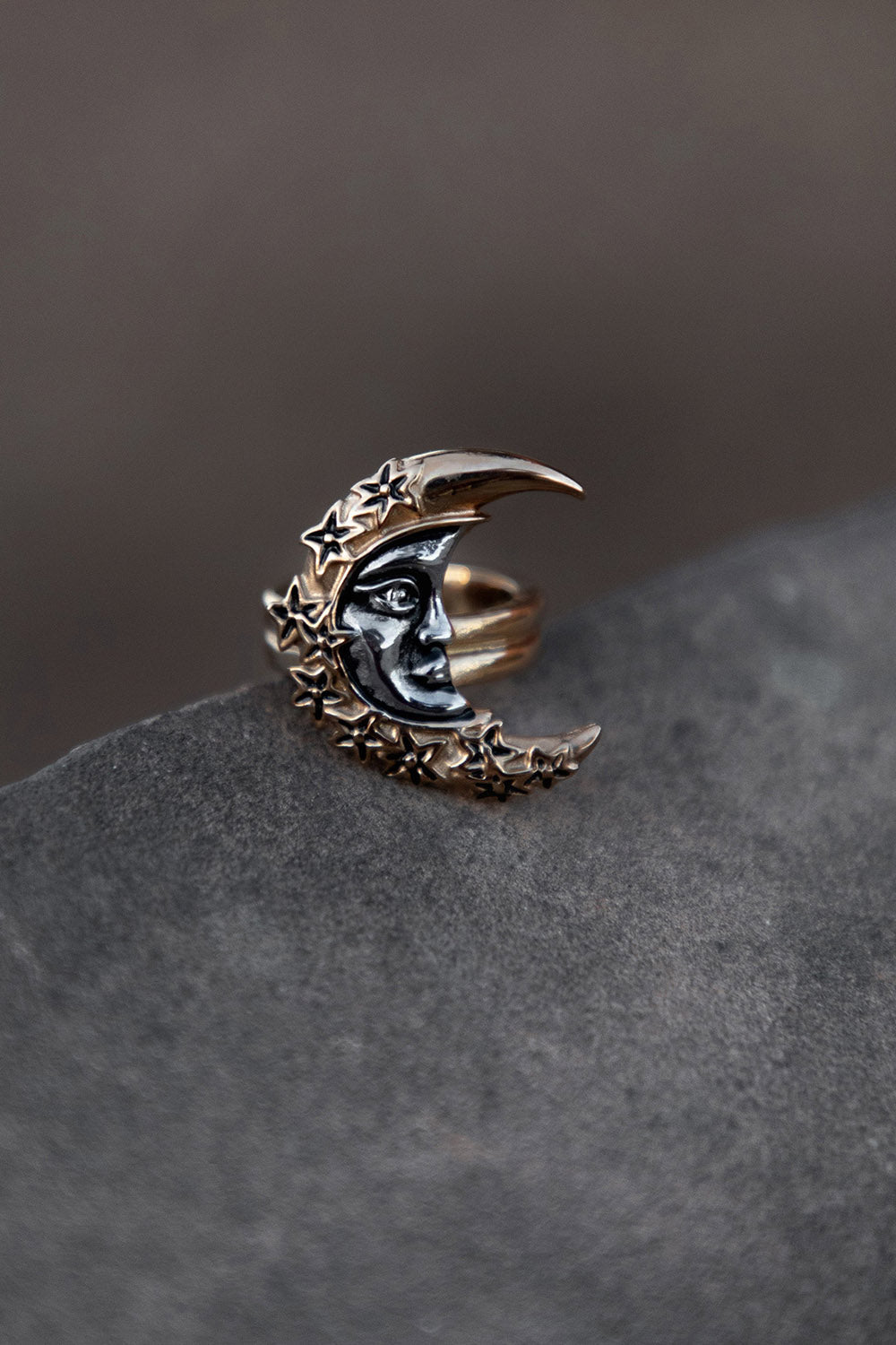 Celestial Crescent Ring