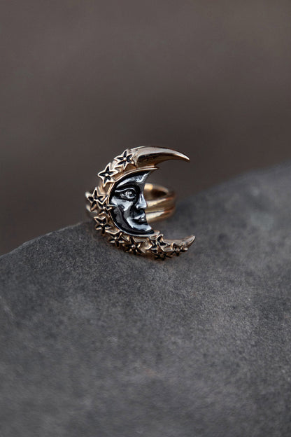 Celestial Crescent Ring