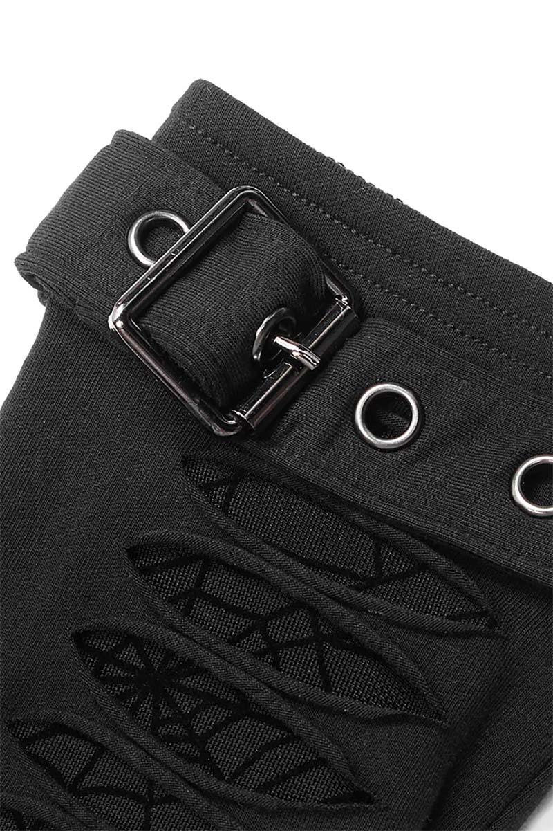 Cut Up Grunge Gloves [BLACK]