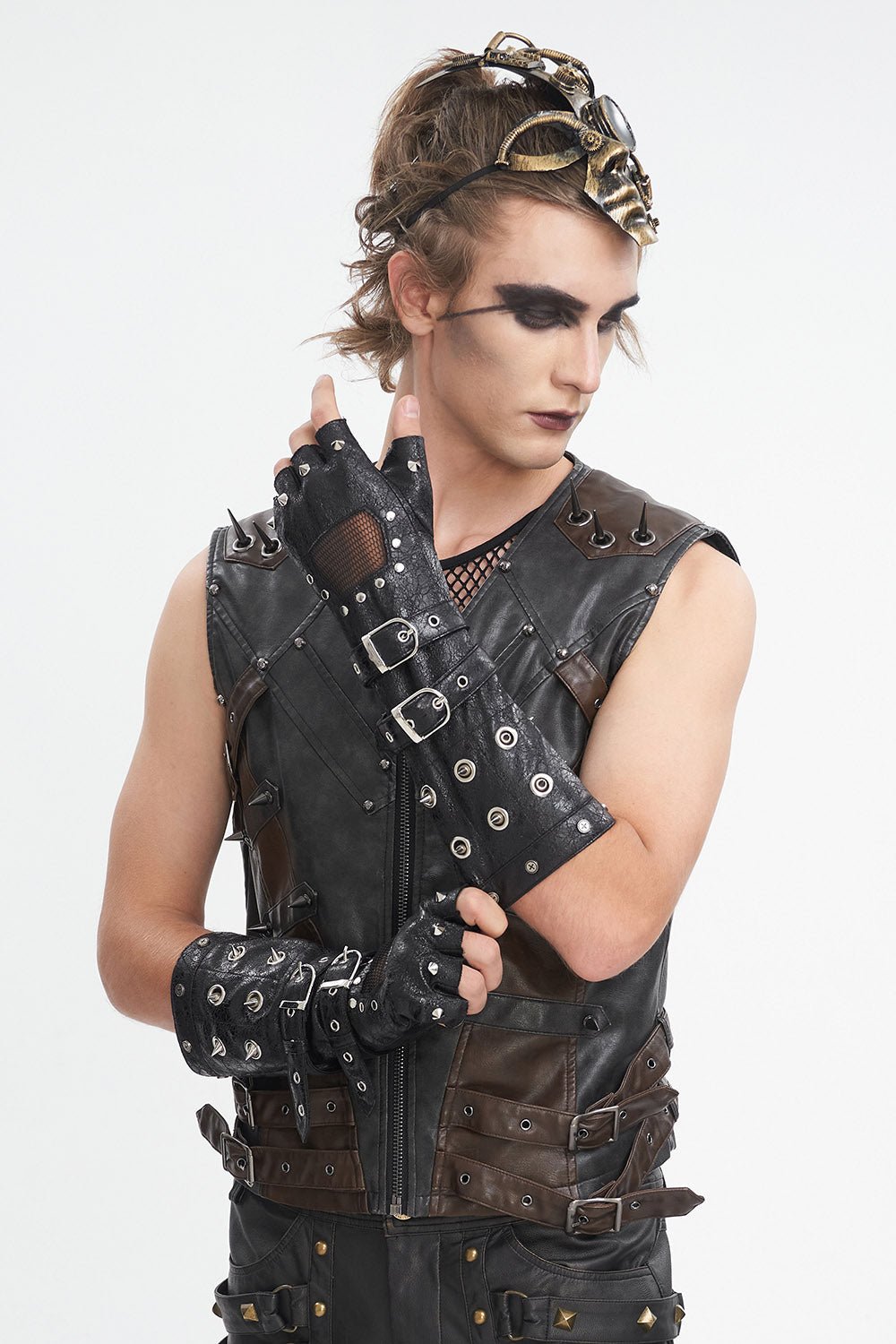 Cyberpunk Spiked Gloves