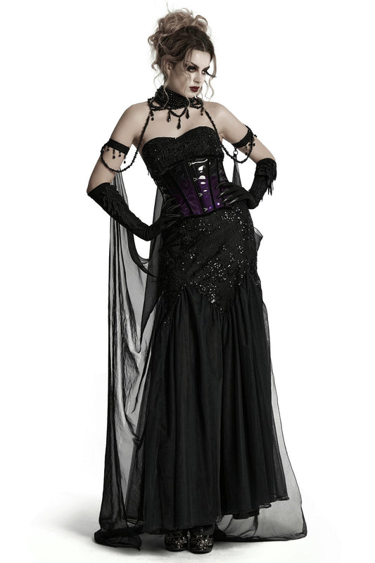 Crystal Witch Choker with Detachable Cloak Harness