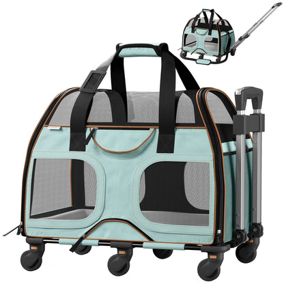 Katziela - Luxury Rider Pet Carrier with Removable Wheels - 4 Colors