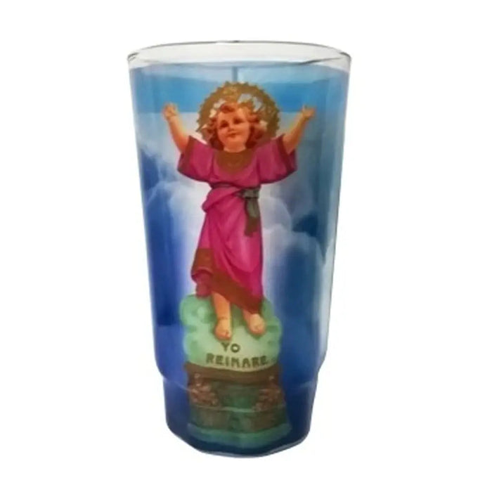 Divino NiÃ±o Jesus White Candle Michelada Cup - lrg cup