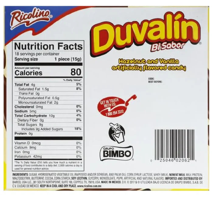 Duvalin Hazelnut-Vanilla - 18 ct