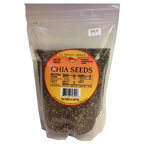 Wholesale El Monte Chia Seeds 16oz- Nutrient-packed superfood at Mexmax INC.