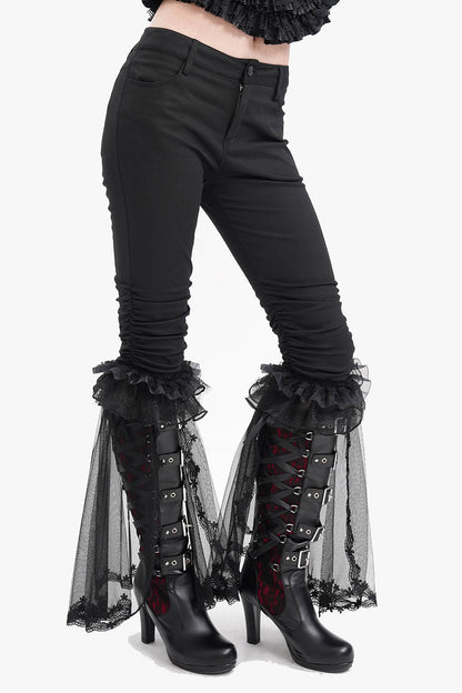 Black Mast Ruffle Flared Pants