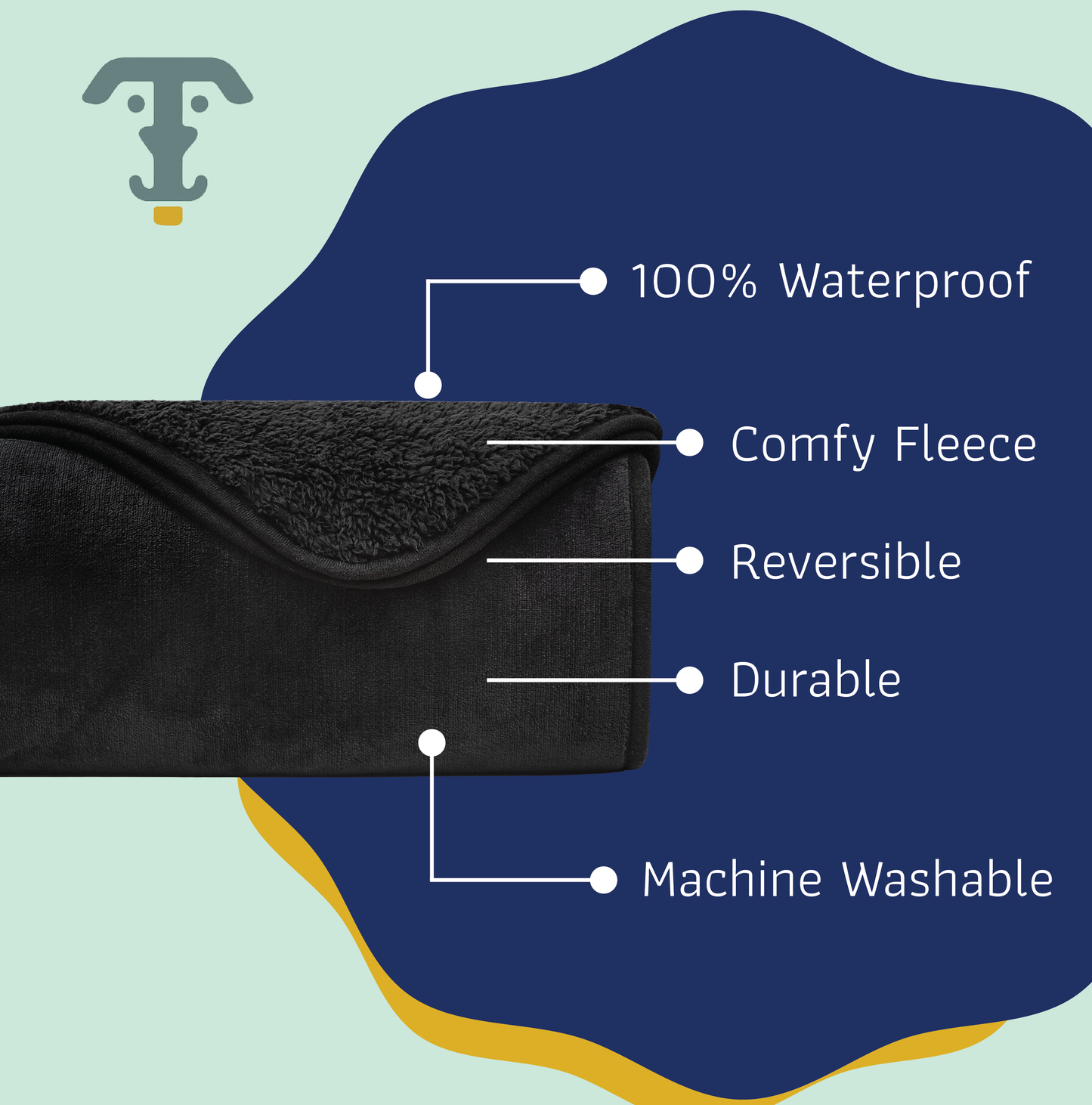Katziela - Premium Waterproof Sherpa Soft Throw Blanket's For Dog & Cat