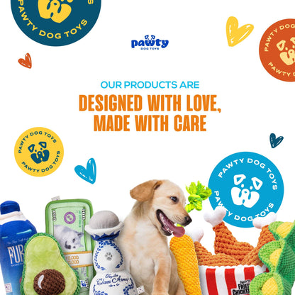 PAWTY Dog Toys - Love Heart w/ Tug Rope