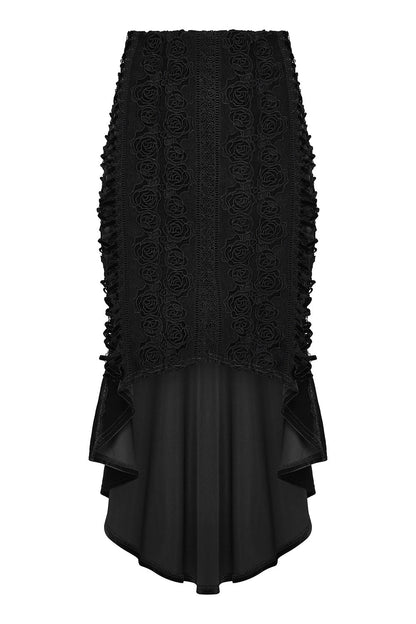 Bloomthorn Manor Velvet Skirt [Black]