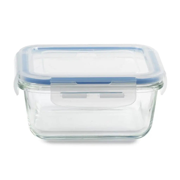 Glass Container Square Blue - 3.4 cup